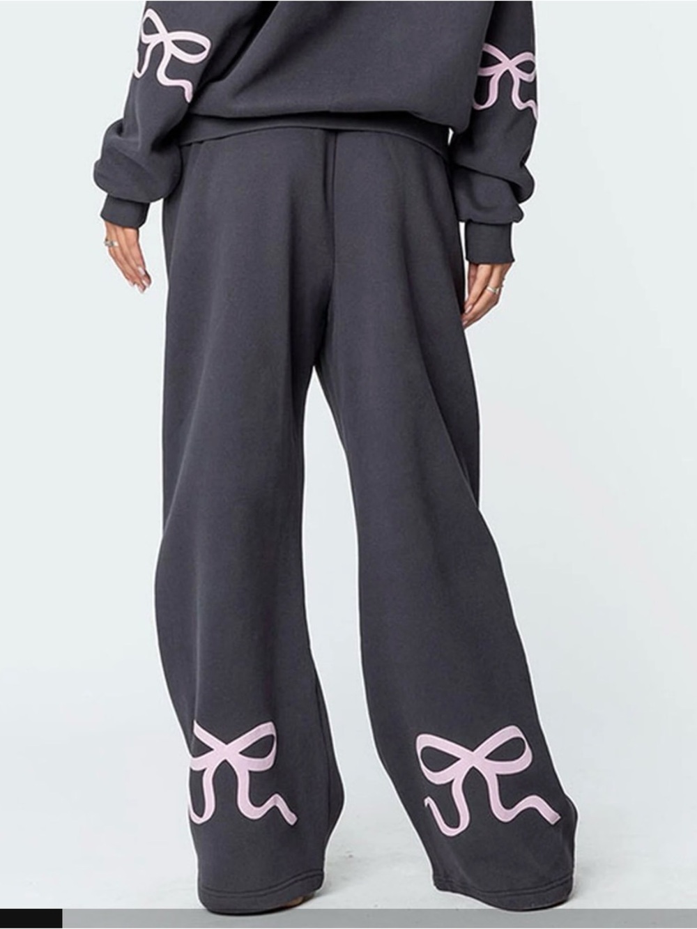 Edikted Bonney Bow Detail Sweatpants